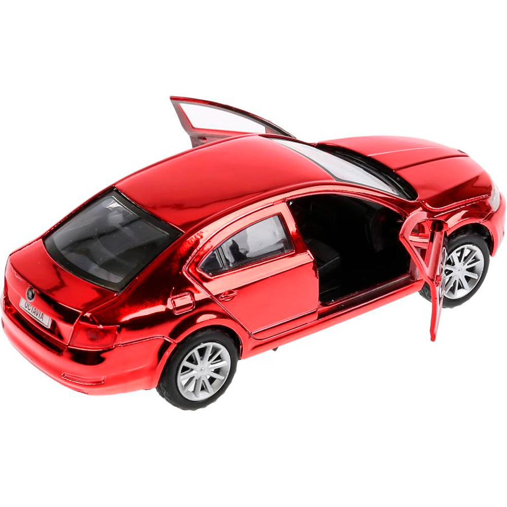 Модель OCTAVIA-RD-CH Skoda Octavia хром красный Технопарк в коробке Модель OCTAVIA-RD-CH Skoda Octavia хром красный Технопарк в коробке