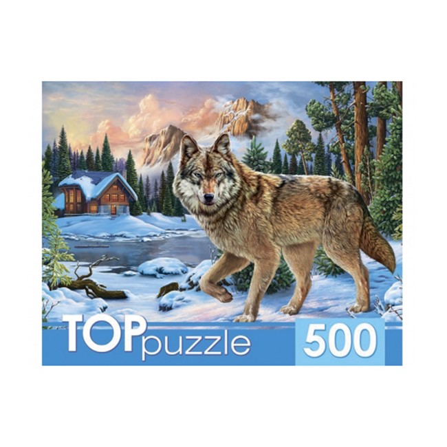 Пазл 500 Зимний волк ХТП500-6814.