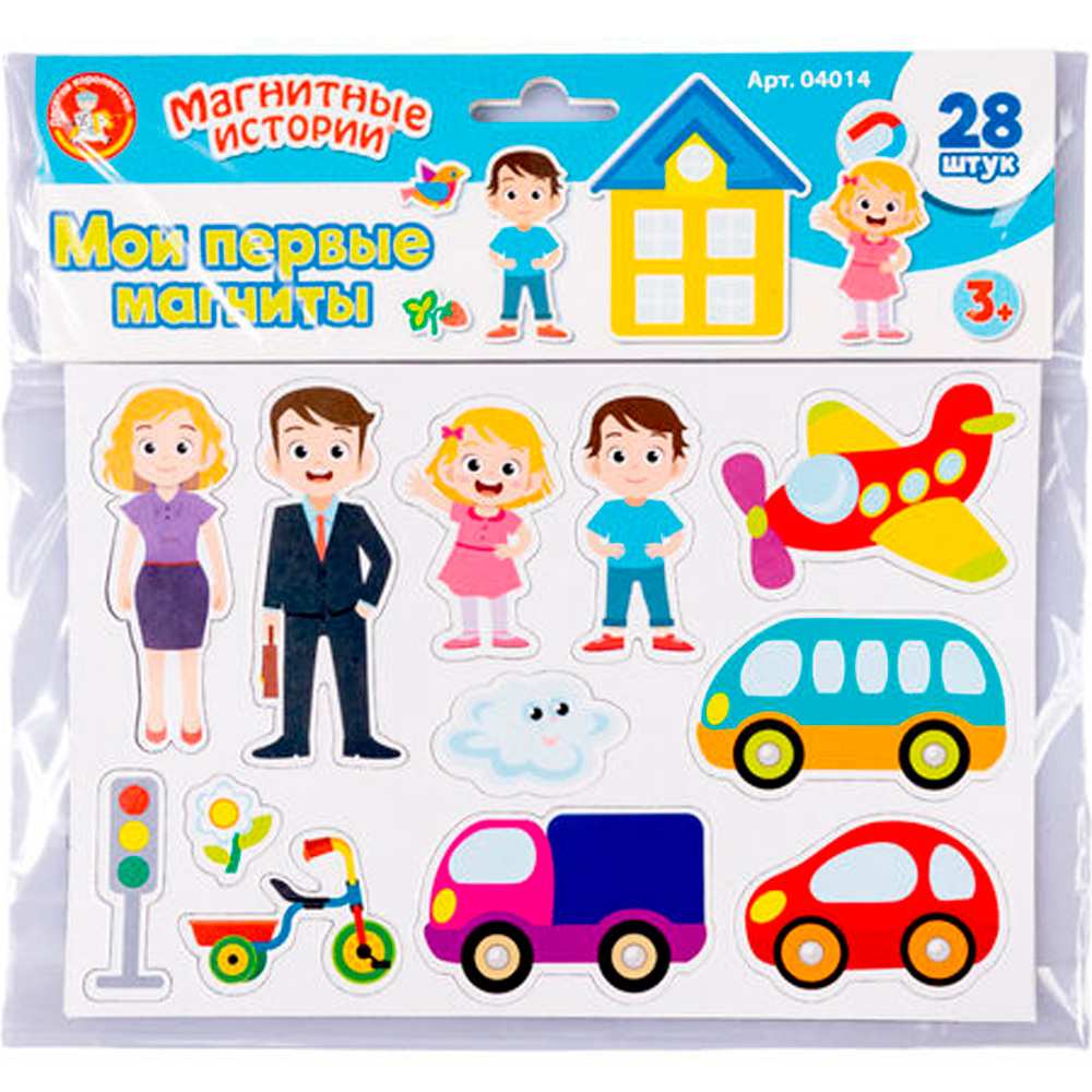 Магниты Мои первые магниты Серия Магнитные истории 4*20шт 04014