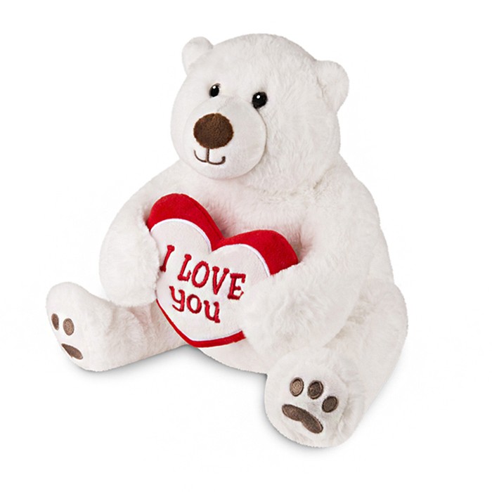 Белый Медведь с Сердцем, 23 см MT-SUT072005-23.