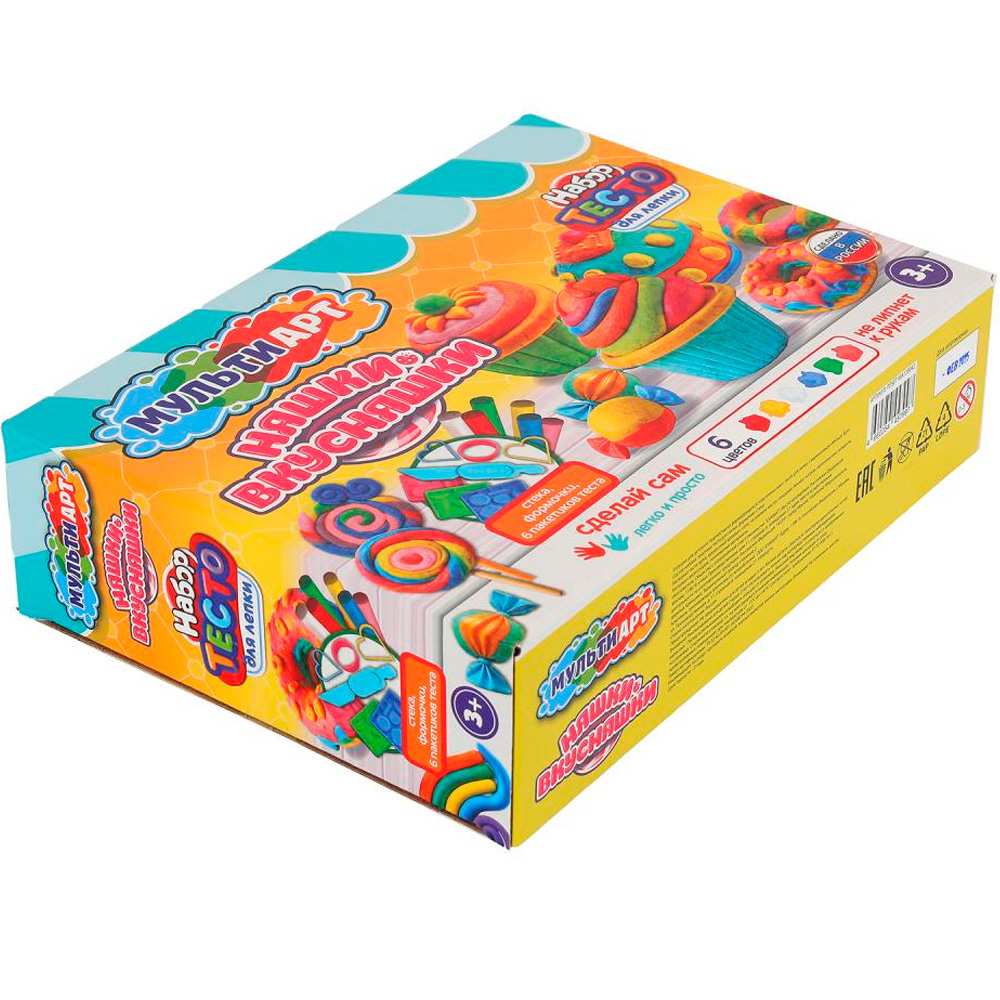 Набор для творчества Тесто для лепки Няшки-вкусняшки 24 см MultiArt PDSET-MA120042 Набор для творчества Тесто для лепки Няшки-вкусняшки 24 см MultiArt PDSET-MA120042