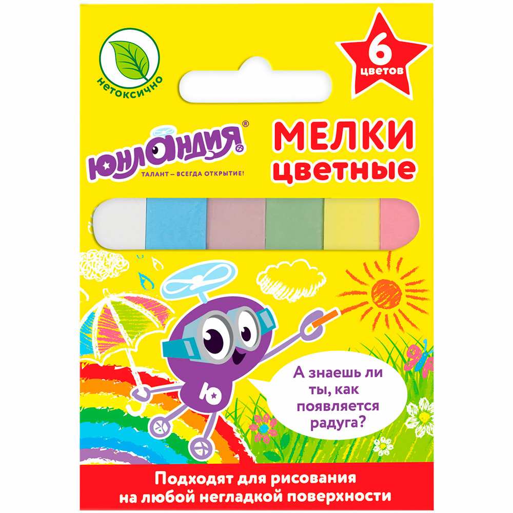 Мел цветной 6 шт 227447 Юнландия Мел цветной 6 шт 227447 Юнландия