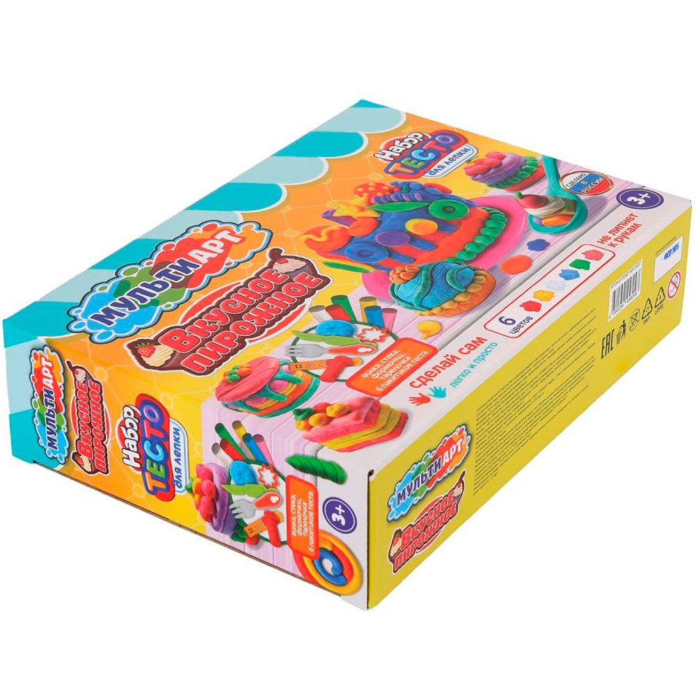 Набор для творчества Тесто для лепки Вкусное пирожное 24 см MultiArt PDSET-MA120037 Набор для творчества Тесто для лепки Вкусное пирожное 24 см MultiArt PDSET-MA120037