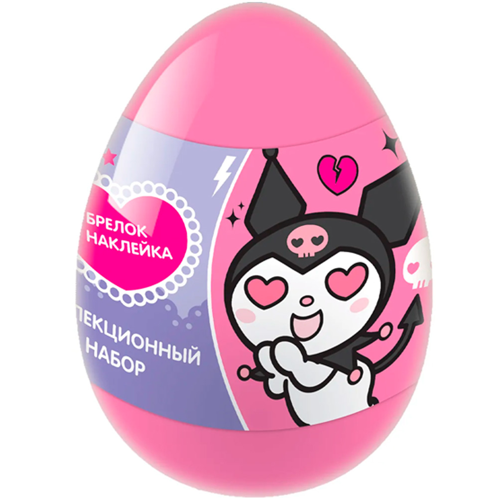 SBOX Яйцо KUROMI HAPPY MAGIC с брелоком и ЗD стикером УТ69280 SBOX Яйцо KUROMI HAPPY MAGIC с брелоком и ЗD стикером УТ69280