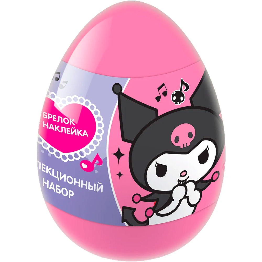 SBOX Яйцо KUROMI HAPPY MAGIC с брелоком и ЗD стикером УТ69280 SBOX Яйцо KUROMI HAPPY MAGIC с брелоком и ЗD стикером УТ69280