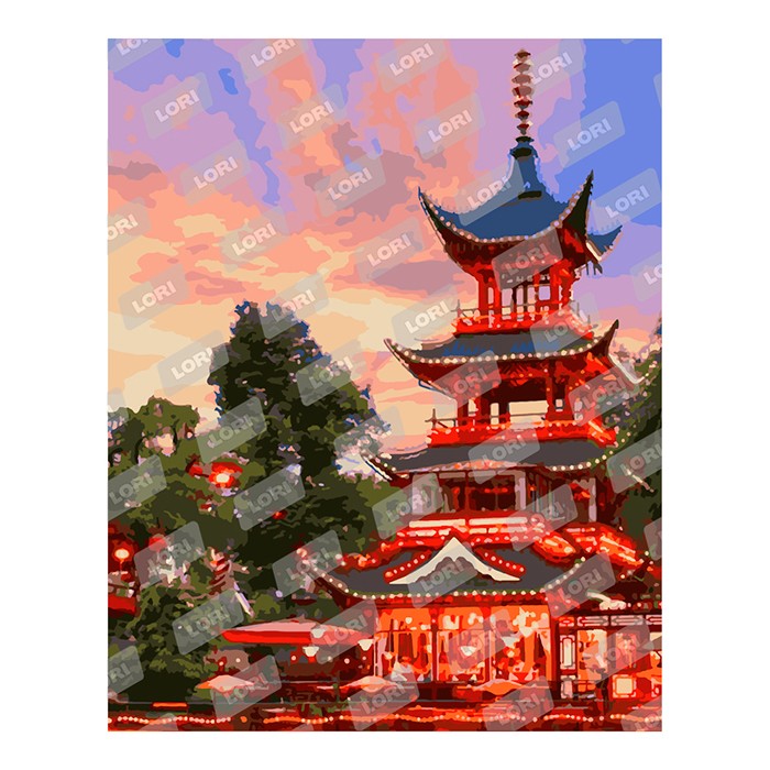 Набор ДТ Картина по номерам "Величественный храм" на картоне 40*50 см Кпн-206 Lori.