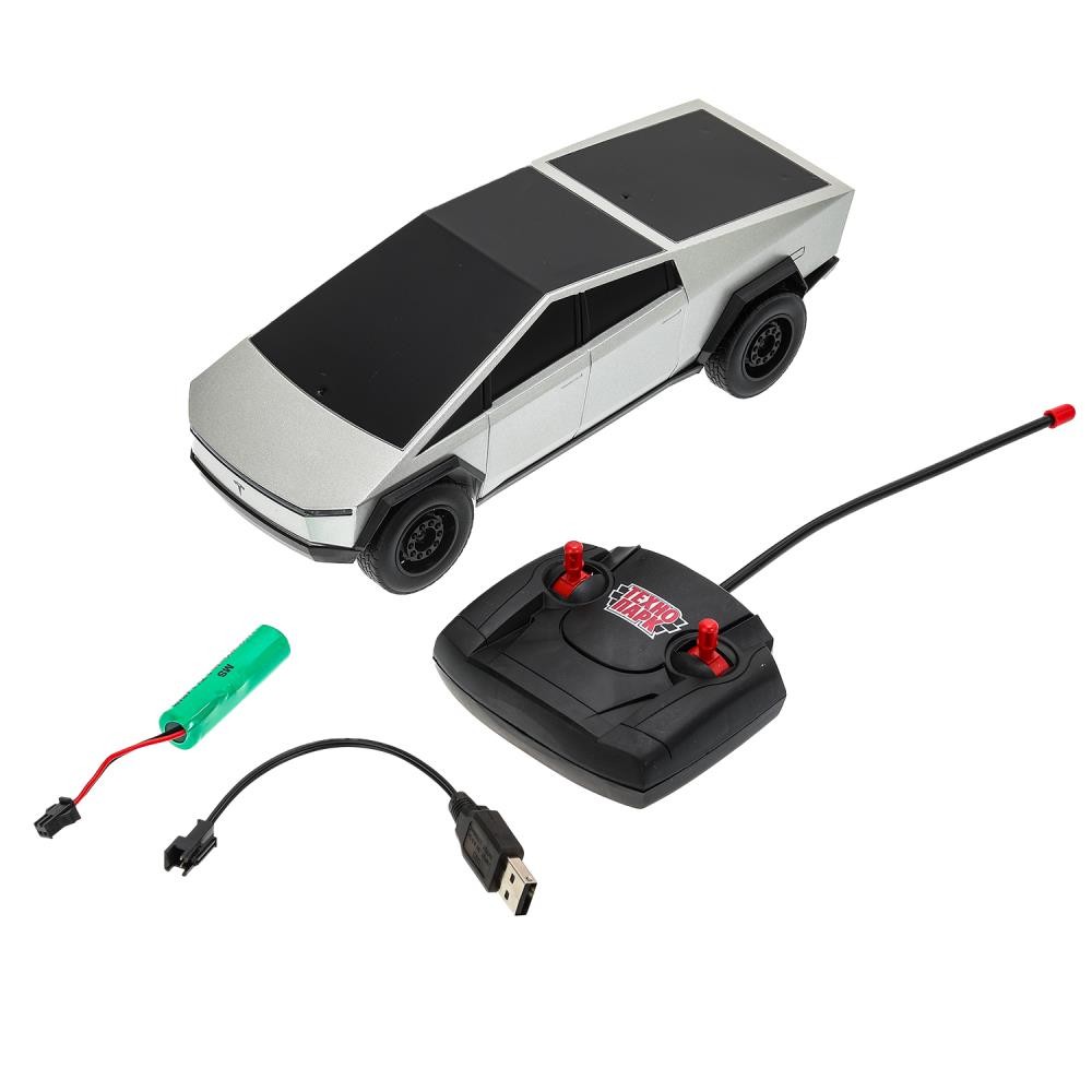 Машина на радиоуправлении ELPICK-24L-GY Tesla cybertruck, свет, 24,5 см, серебристый,аккум. Технопарк Машина на радиоуправлении ELPICK-24L-GY Tesla cybertruck, свет, 24,5 см, серебристый,аккум. Технопарк