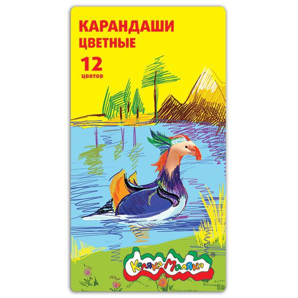 Карандаши цвет. 12 цв. Каляка-маляка шестигранные метал. пенал ККМ12П Карандаши цвет. 12 цв. Каляка-маляка шестигранные метал. пенал ККМ12П