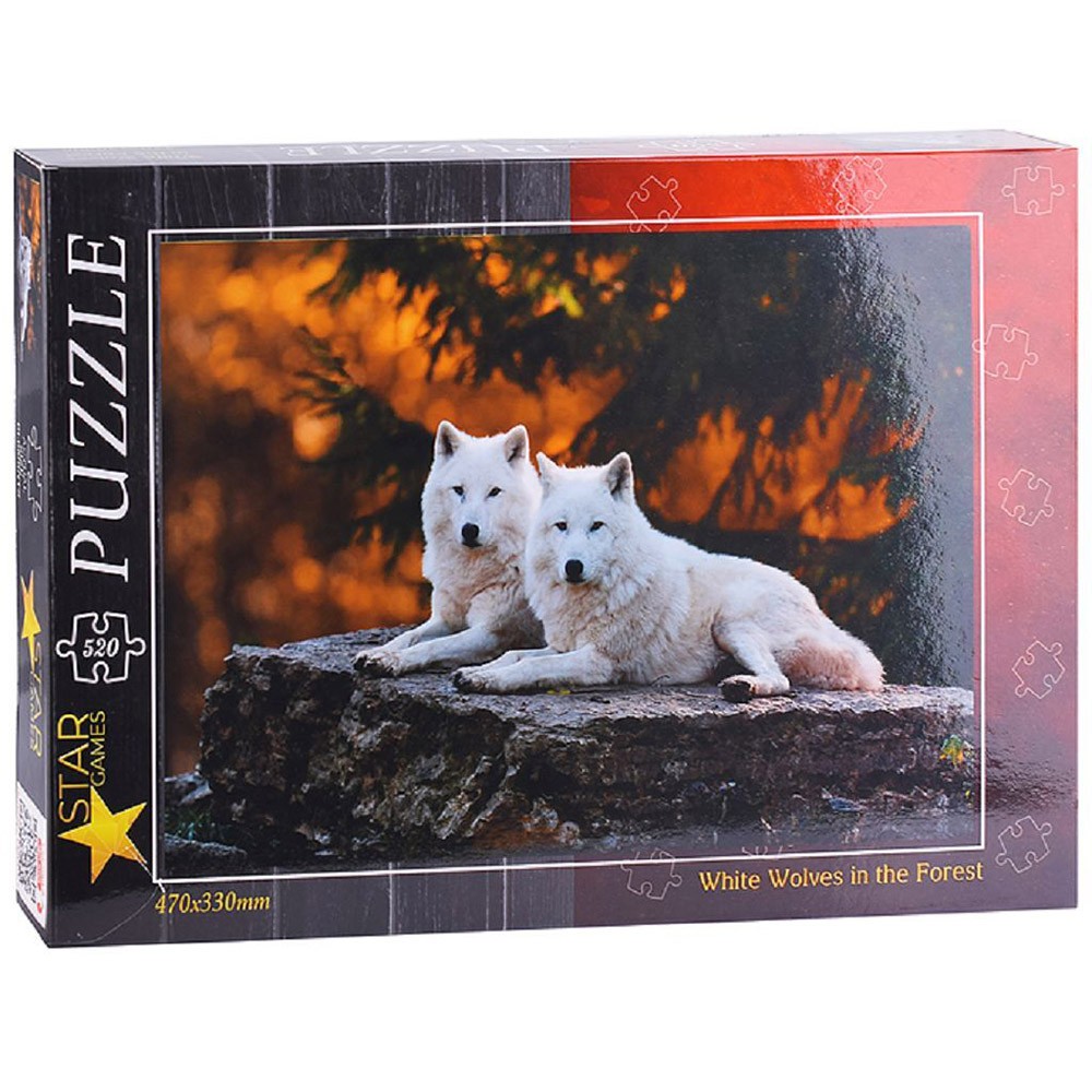 Пазл 520 Белые волки в лесу P520-03.