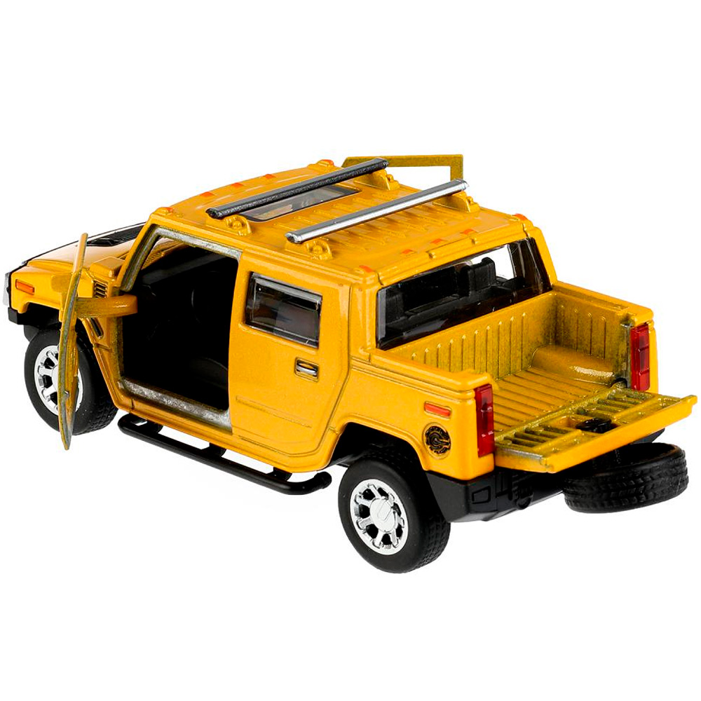 Модель HUM2PICKUP-12-YE HUMMER H2 PICKUP желтый Технопарк в коробке