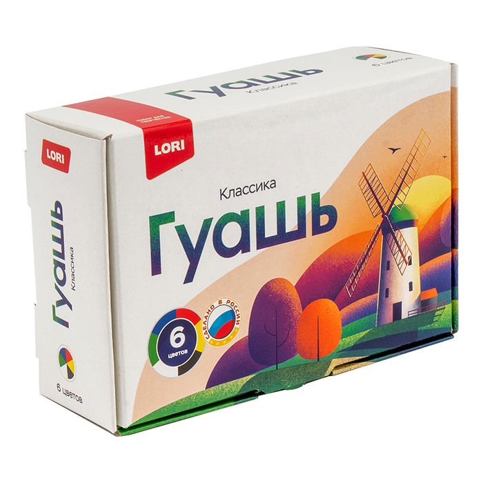 Гуашь 6 цветов Классика Гк-001 Lori Гуашь 6 цветов Классика Гк-001 Lori