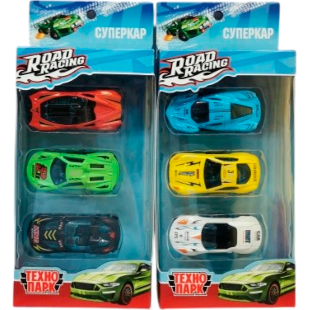 Модель RR-SET-2384799-R ROAD RACING набор СУПЕРКАР 7 см, 3 шт Технопарк в коробке Модель RR-SET-2384799-R ROAD RACING набор СУПЕРКАР 7 см, 3 шт Технопарк в коробке
