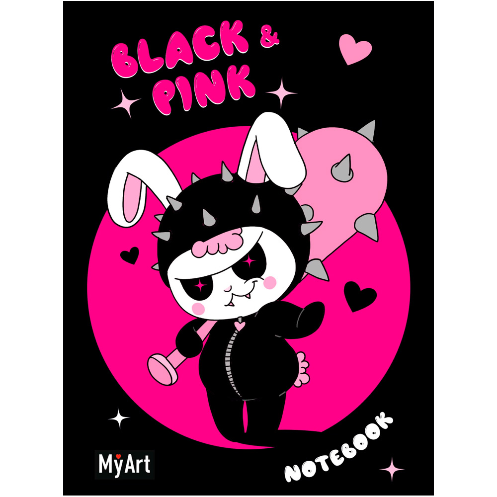 Блокнот 467-0-159-08628-4 в линию Black & Pink. НеЗая Блокнот 467-0-159-08628-4 в линию Black & Pink. НеЗая