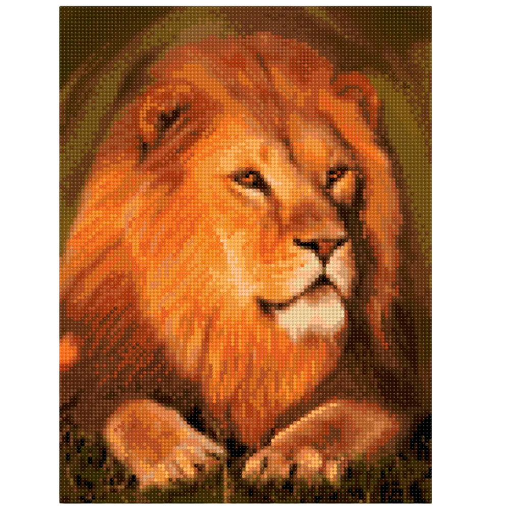 Набор ДТ Алмазная мозаика 30*40,см KiKi "Величественный лев" на подрамнике полная выкладка VA002 .