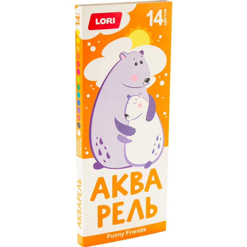 Акварель 14 цветов FUNNY FRIENDS Ааф-004 Lori Акварель 14 цветов FUNNY FRIENDS Ааф-004 Lori