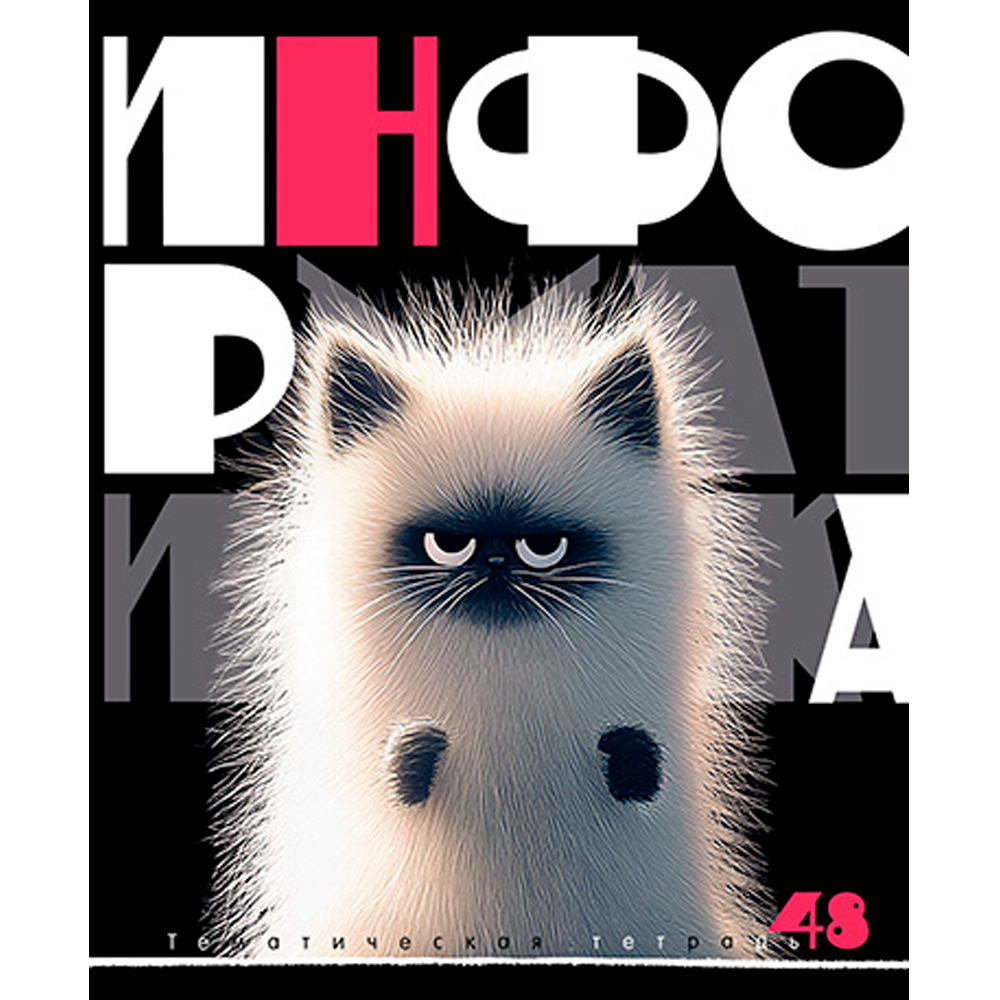 Тетрадь предмет 48 л. Заряженные пушистики Информатика С2228-08