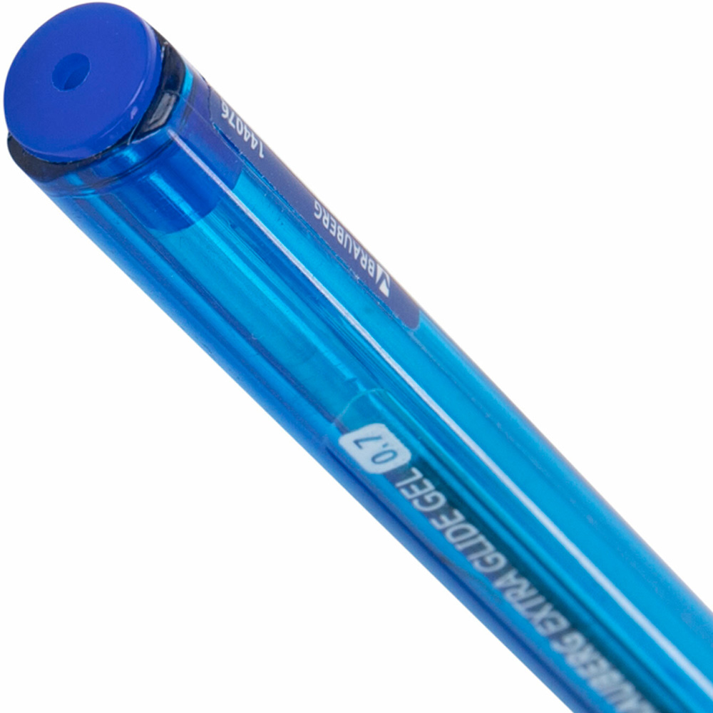 Ручка гелевая синий Extra Glide Gel узел 0,7мм, линия 0,5мм, BRAUBERG 144076