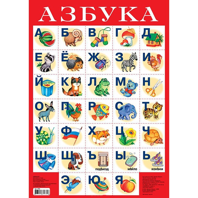 Плакат Азбука №1 1760