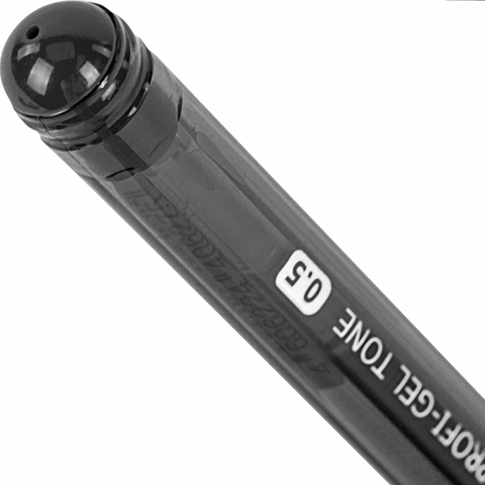 Ручка гелевая черная Profi-Gel TONE линия 0,4мм, BRAUBERG 144127