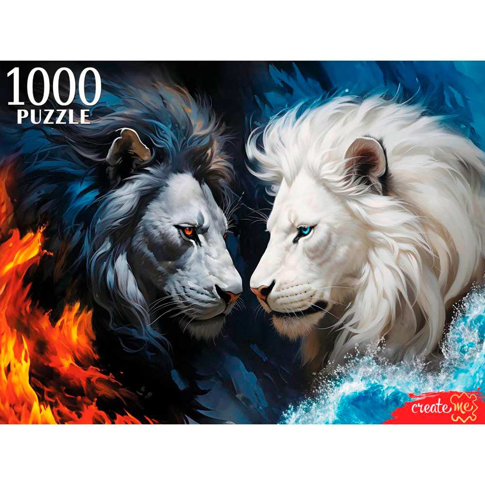 Пазл 1000 Черный и белый лев П1000-3062 Пазл 1000 Черный и белый лев П1000-3062