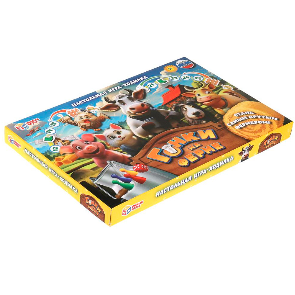 Настольная игра Гонки на ферме. Ходилка 4660254415560