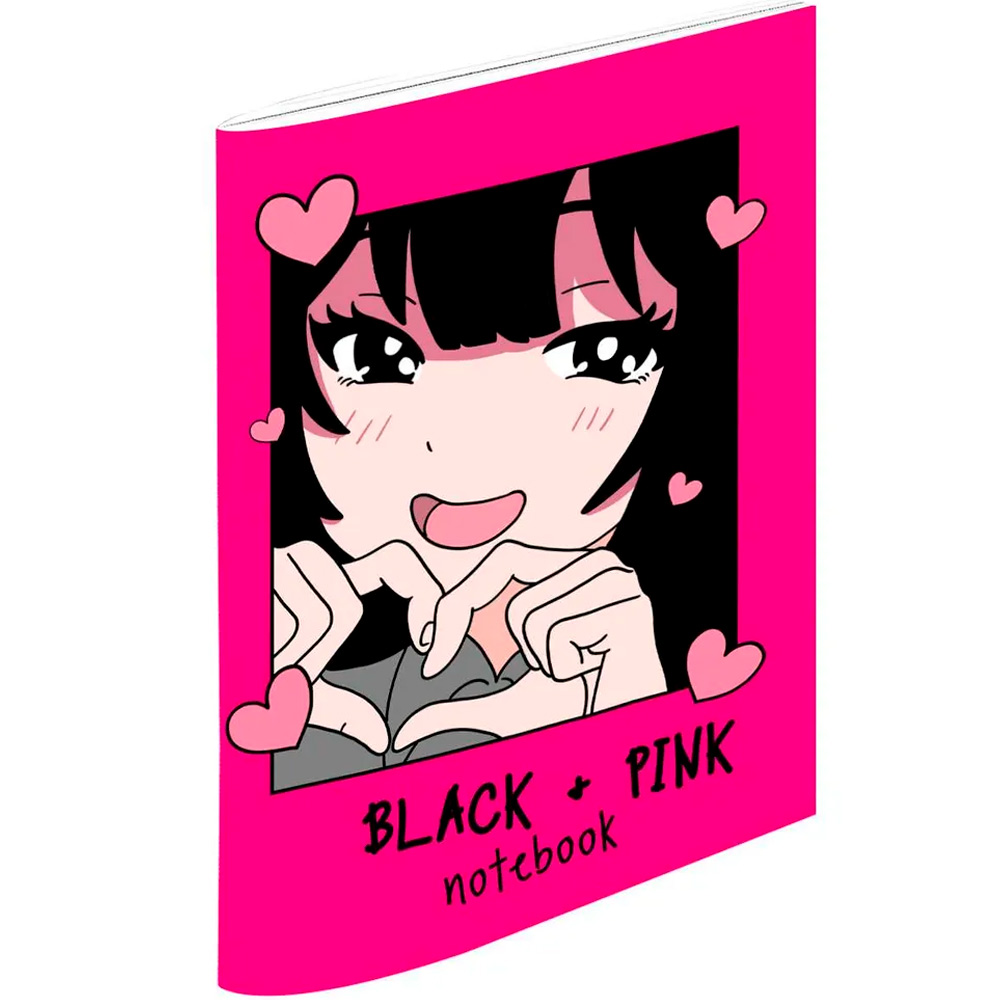 Блокнот 467-0-159-08631-4 в линию Black & Pink. Сердечко Блокнот 467-0-159-08631-4 в линию Black & Pink. Сердечко