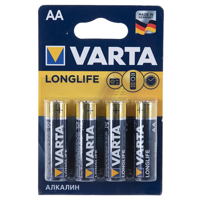 Элемент питания 04106113414/170728 Varta Longlife 4xBL / цена за упак /