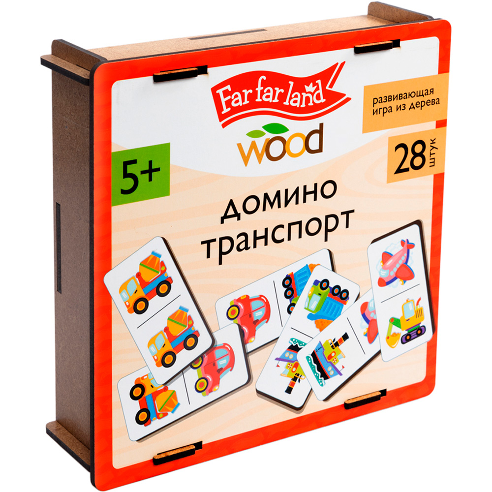 Деревянное Домино Транспорт Far far land wood 28 фишек 05635 Деревянное Домино Транспорт Far far land wood 28 фишек 05635