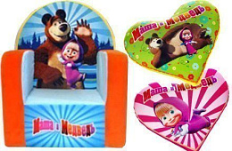 Новое поступление! НОВИНКИ! В продаже мягкие игрушки и детская мягкая мебель " Маша и Медведь" фабрики Смол Тойс.